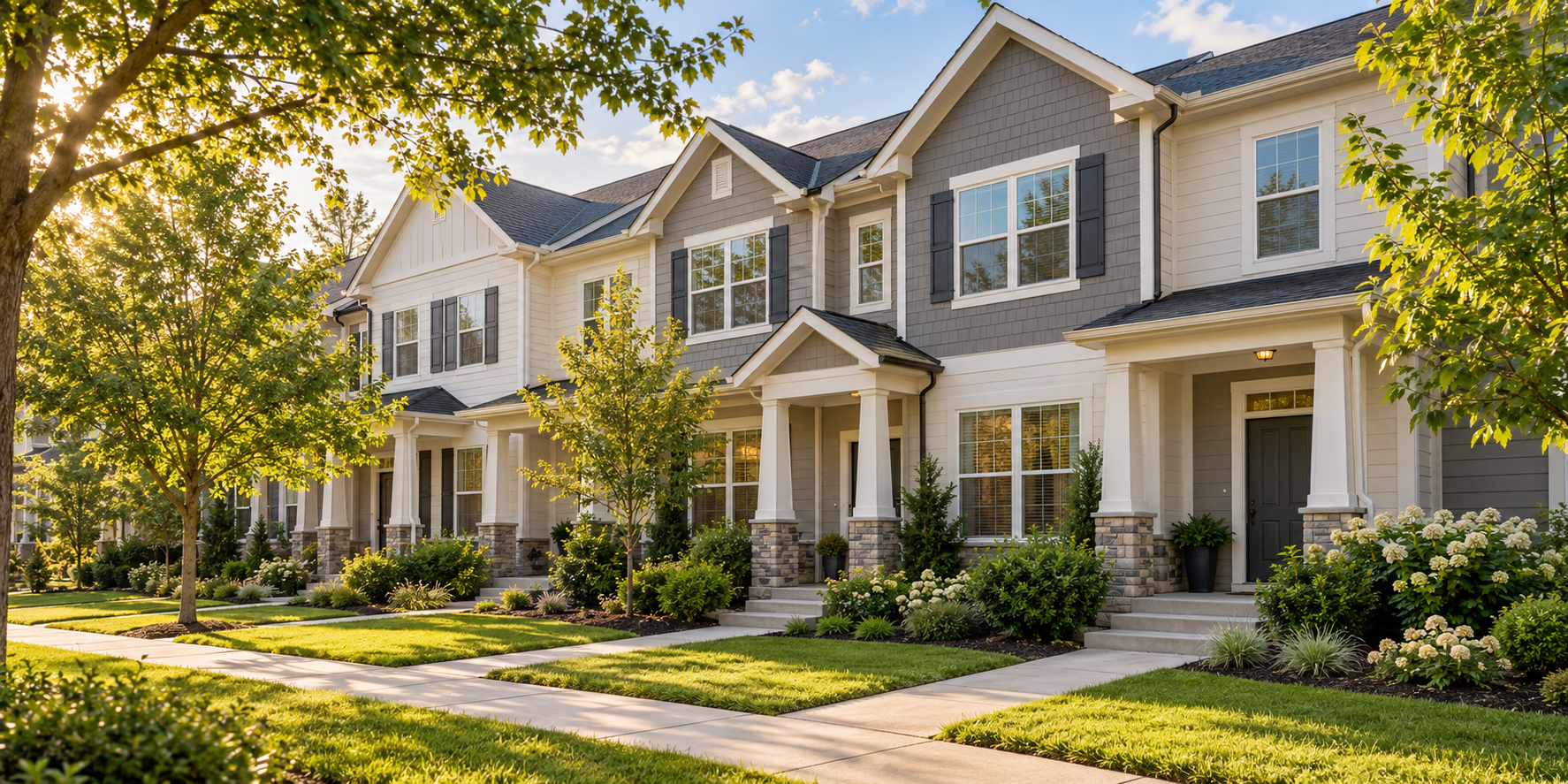 Illustrative townhome community
